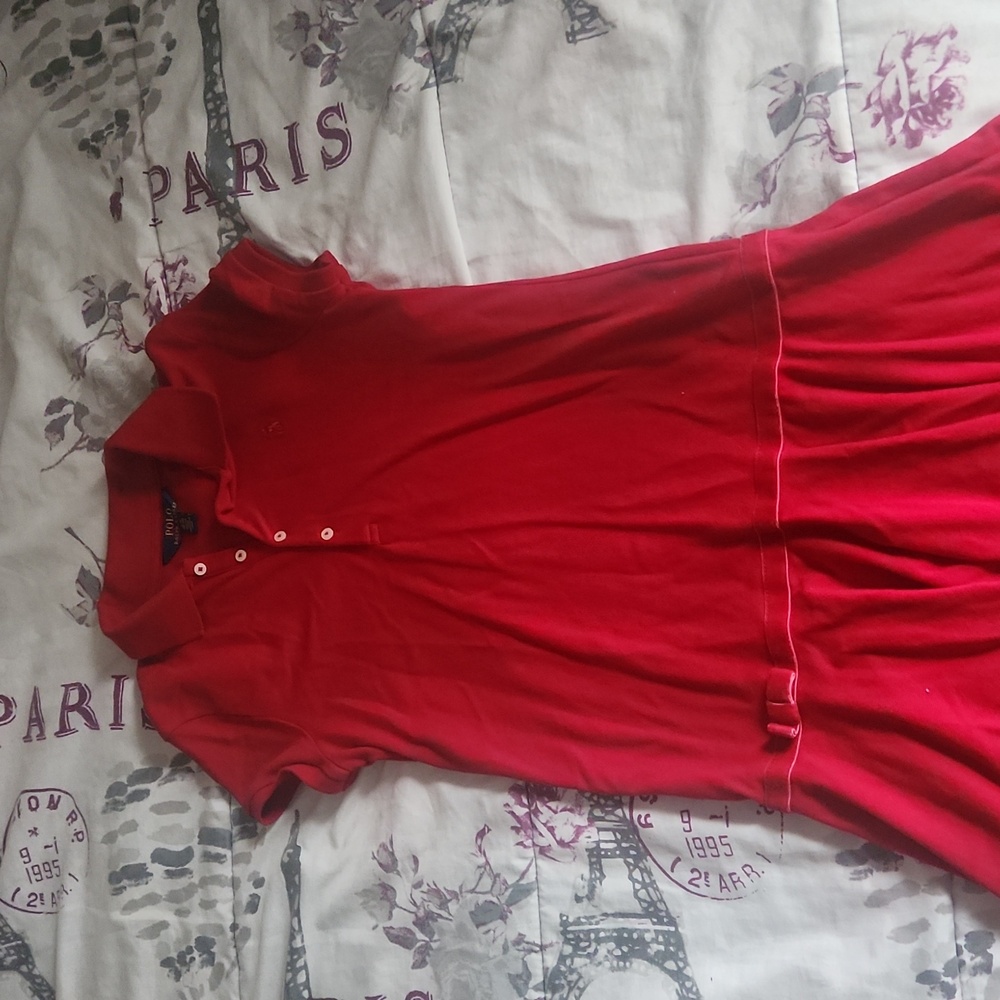 Polo red dress holiday or summer